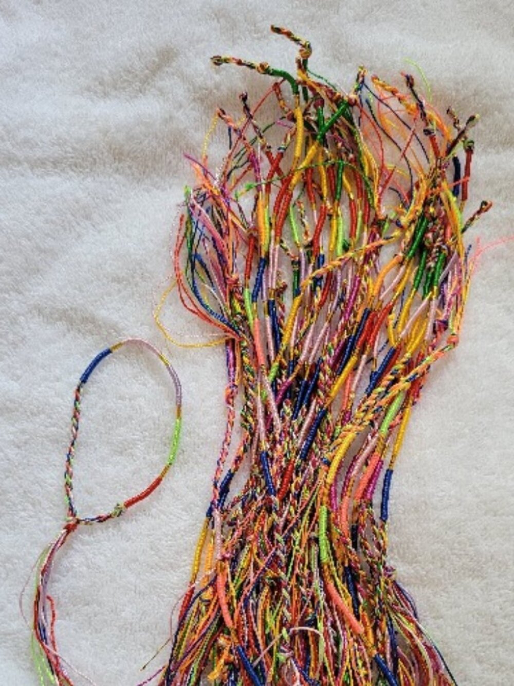 Neon Colorful Braided and Twisted Rope Bracelets